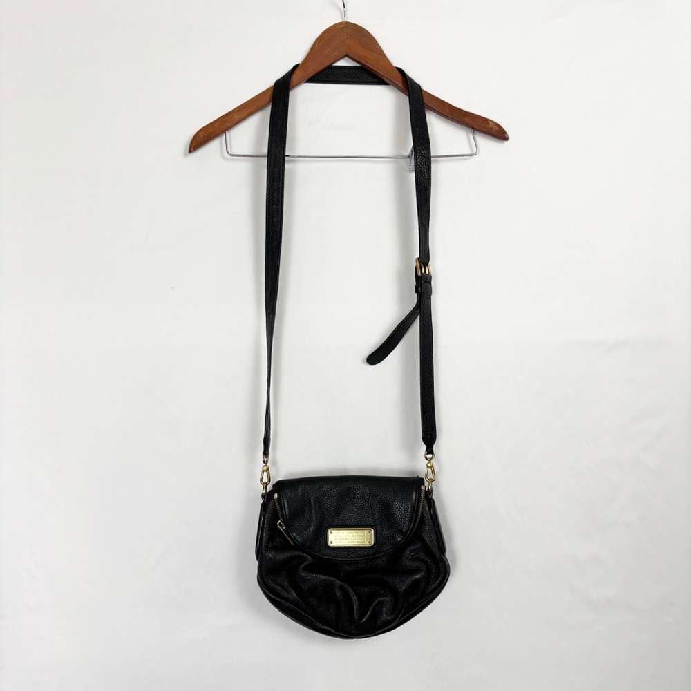 Marc by Marc Jacobs Black Leather Classic Q‎ Natasha Crossbody Bag